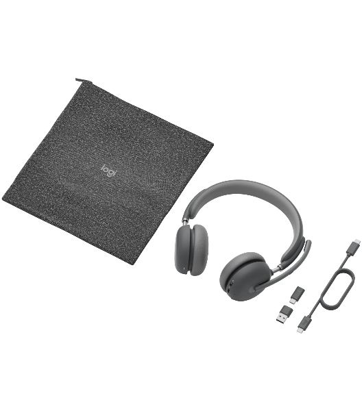 Гарнитура Logitech Zone Wireless 2 UC Graphite серый, беспроводная, Bluetooth 5.2, ANC