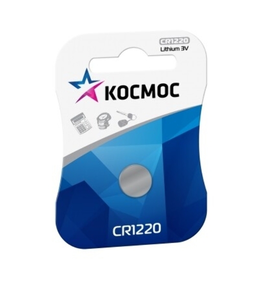 Элемент питания Космос литиевый CR CR1220 1хBL (блист.1шт)