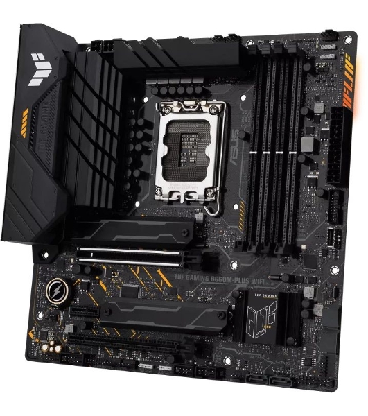 Материнская плата ASUS TUF GAMING B660M-PLUS WIFI, LGA 1700, Intel B660, 4xDDR5, 4xSATA, 2xM.2, 1xPCIe 5.0 x16, 1xPCIe 3.0 x4, 1xPCIe x1, 1xDP, 1xHDMI, 1x 2.5Gb LAN, 4xUSB-A 3.2 Gen 2, 1xUSB-A 3.2 Gen 1, 2xUSB 2.0, 1xUSB-C 3.2 Gen 2x2, 5x3.5 мм, 7.1, mATX