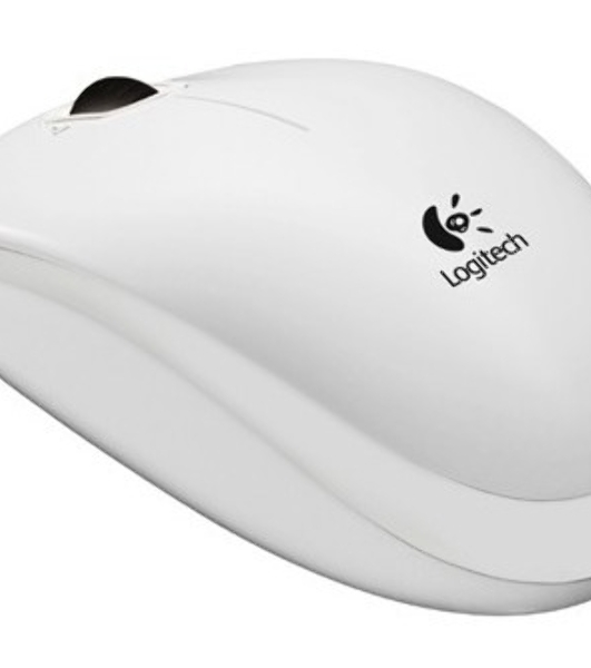 Мышь проводная Logitech B100 белый, 1000 dpi, USB, кнопки - 3