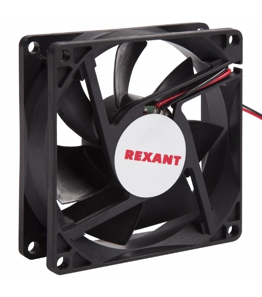 Вентилятор для корпуса Rexant RX 8025MS 24VDC черный, 80 мм, 2600 об/мин, 30 дБ, 2 pin