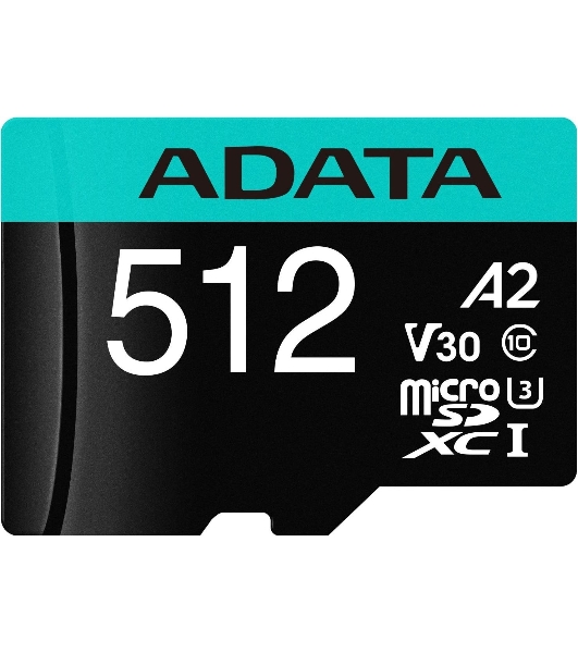 Флеш карта MICRO SDXC 512Gb W/AD. AUSDX512GUI3V30SA2-RA1 ADATA
