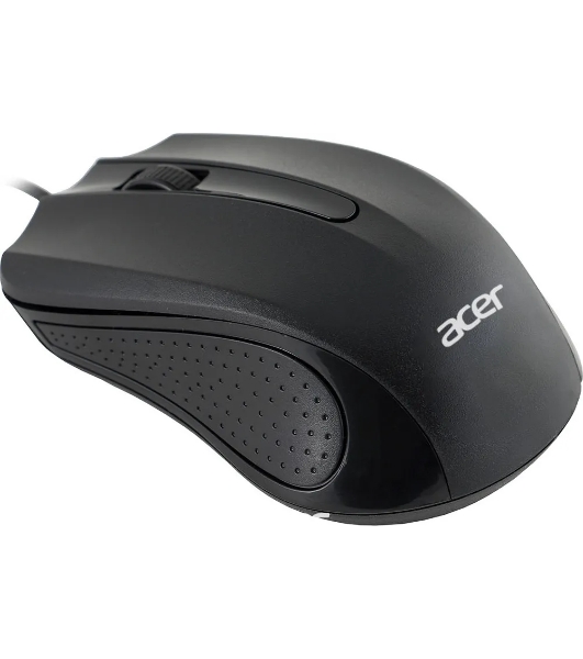 Мышь проводная Acer OMW010 черный, 1200 dpi, USB, кнопки - 3