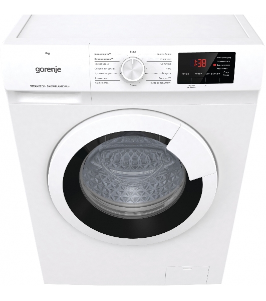 Стиральная машина Gorenje WHE60SFS белый загр. фронтальная макс.: 6 кг 1000об/мин класс: А+++