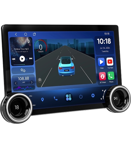Автомагнитола ACV AD-1101 DSP, 2 DIN, 11.5', Android 13, Bluetooth, USB Type-A, AUX, GPS, 4G, CarPlay