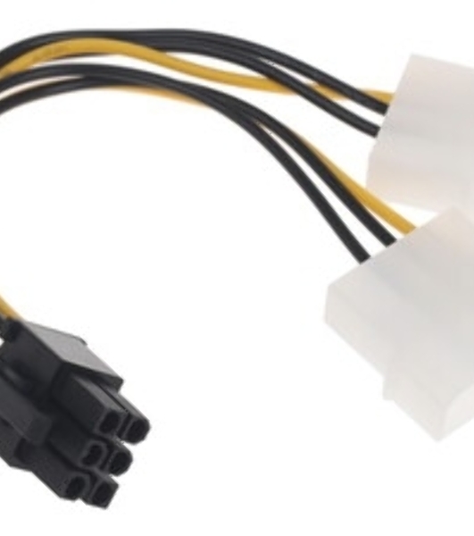 Разветвитель питания Cablexpert CC-PSU-SATA, SATA->PCI-Express 6pin, для подключения в/к PCI-Е (6pin) к б/п ATX