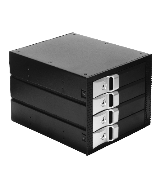 Корзина для HDD ExeGate EX264645RUS HS435-01 (универсальная, на 4*3,5' SATA/SAS HDD, занимает 3*5,25' отсека)