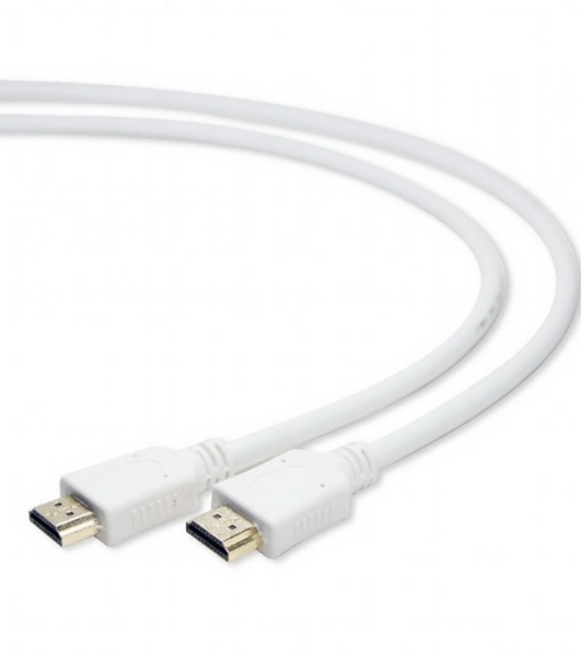 Кабель Cablexpert HDMI CC-HDMI4-W-6, 19M/19M, v2.0, медь, позол.разъемы, экран, 1.8м, белый, пакет