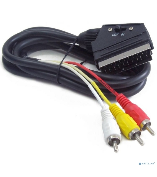 Кабель аудио/видео Gembird 1 x RCA x 3 (male)/1 x SCART (male), 1.8 м
