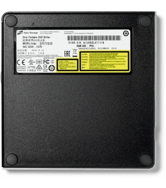 Оптический привод DVD-RW LG GP57ES40 серебристый USB внешний