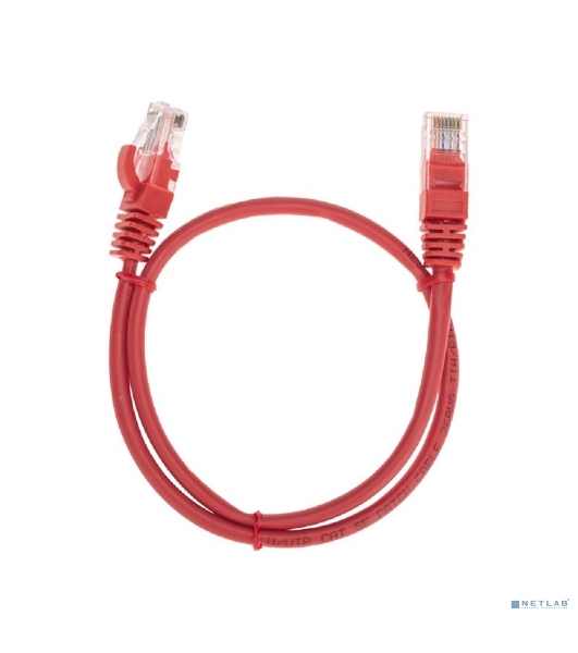 Патч-корд U/UTP Rexant cat.5e, RJ45-RJ45, 26AWG, ZH нг(А)-HF, красный, 0,5 м
