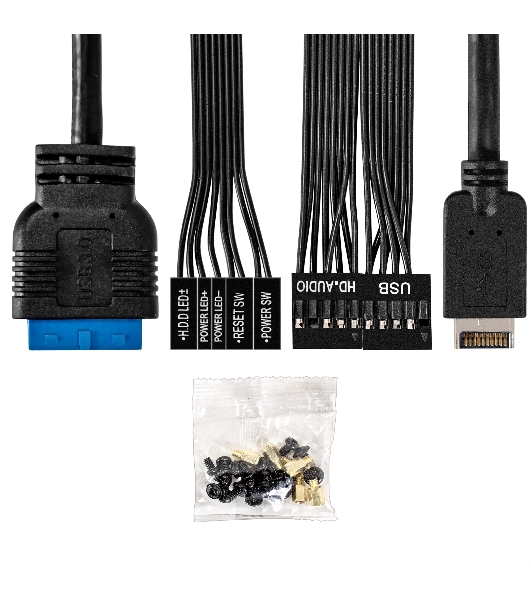 Компьютерный корпус Minitower ExeGate BAA-308UC-AA500 (mATX, БП AA500 с вент. 8см, 1хUSB/1хUSB 3.0/1хTypeC, HD Audio, черный)