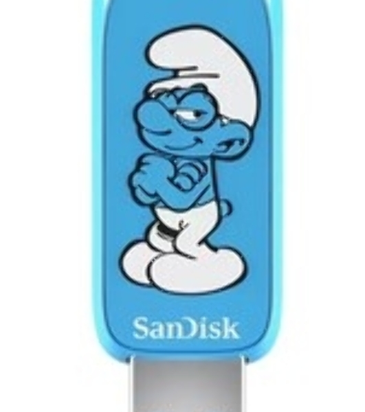Флешка USB SanDisk Smurfs 64Gb SDCZIS-064G-G46, USB3.2, синяя