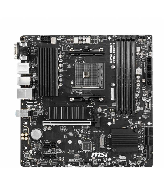 Материнская плата MSI B550M PRO-VDH, AM4, AMD B550, 4xDDR4, 4xSATA, 2xM.2, 1xPCI-E 4.0 x16, 2xPCI-E x1, 1xDP, 1xHDMI, 1xVGA, 1x 1Gb LAN, 2xUSB 2.0, 4xUSB 3.2 Gen 1, 3x3.5 мм, 7.1, Micro-ATX