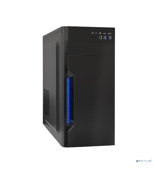 Компьютерный корпус Miditower ExeGate XP-333U Black, ATX, (XP600, Black,120мм), 1*USB/2*USB 3.0, Audio