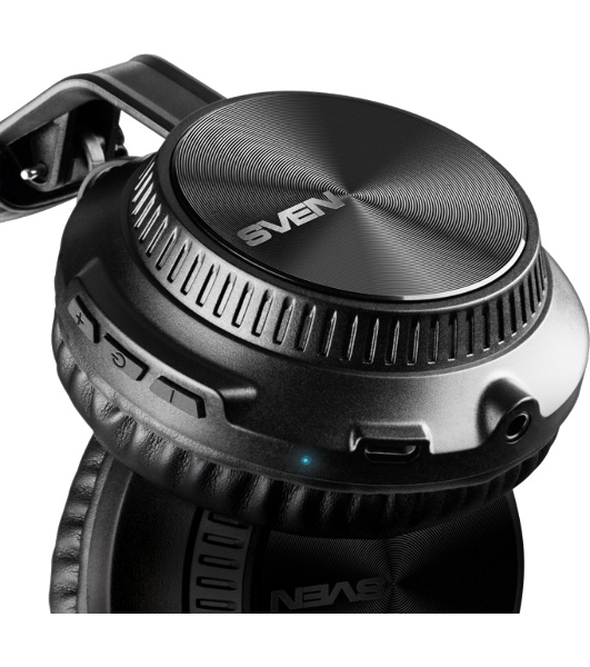Беспроводные/проводные наушники Sven AP-B630MV черный, полноразмерные, Bluetooth + Jack 3.5 мм, складная конструкция, до 15 ч