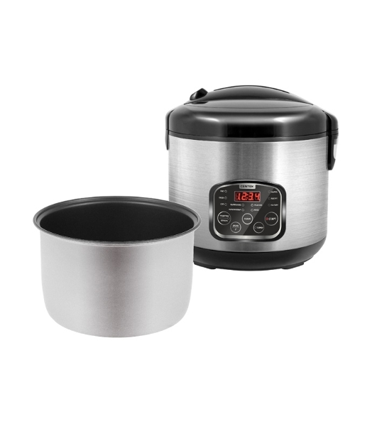 Мультиварка Centek CT-1490 (сталь)скороварка,1000Вт; 5.0л, 8 программ, ненагр крышка, а/п покр(4)