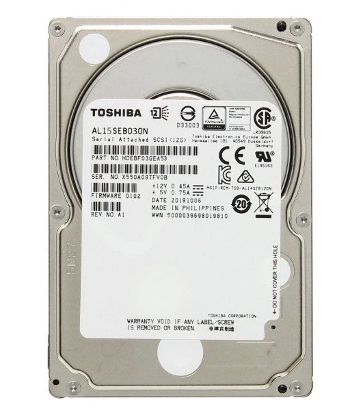 Жесткий диск Toshiba 300Gb SAS2.5' 10500RPM 128MB AL15SEB030N