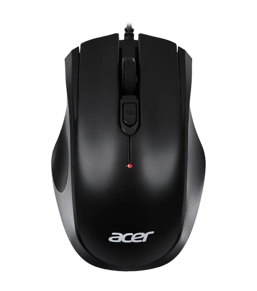Мышь проводная Acer OMW020 черный, 1600 dpi, USB, кнопки - 4