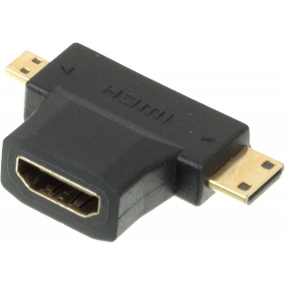 Переходник HDMI + Mini HDMI (Male) HDMImicro (m)/HDMI19 (f)