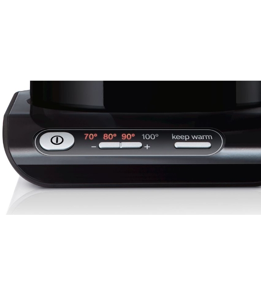 Электрочайник Bosch TWK8613 черный/серебристый, 1.5 л, 2400 Вт, скрытый нагревательный элемент, поддержание температуры