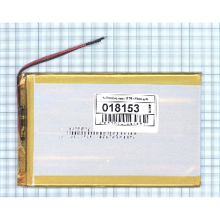 Аккумулятор Li-Pol (батарея) 3x75x123 мм 2pin 3.7V/4000mAh