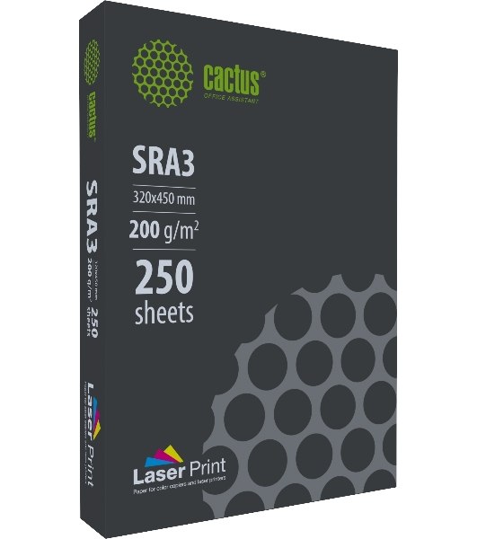 Бумага Cactus CS-LPSRA3200250 SRA3/200г/м2/250л./белый для лазерной печати