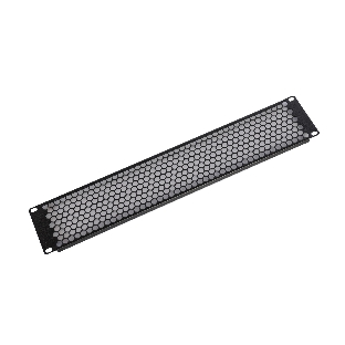 Фальшпанель в шкаф 19' 2U перфорированная, черный (ФП-2.4-9005)