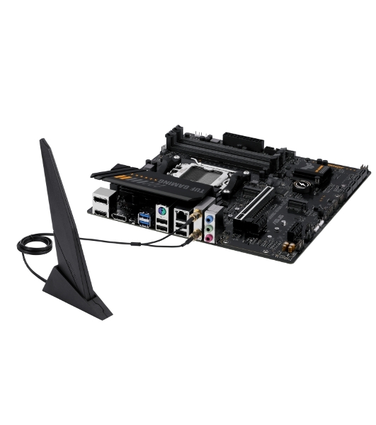 Материнская плата ASUS TUF GAMING A620M-PLUS WIFI, AM5, AMD A620, 4xDDR5, 4xSATA, 2xM.2, 1xPCIe 4.0 x16, 2xPCIe x1, 2xDP, 1xHDMI, 1x 2.5Gb LAN, 4xUSB-A 2.0, 2xUSB-A 3.2 Gen 1, 3x3.5 мм, 7.1, mATX