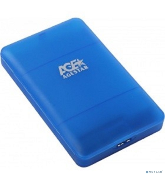 Внешний корпус для HDD/SSD AgeStar 3UBCP3 SATA пластик синий 2.5'