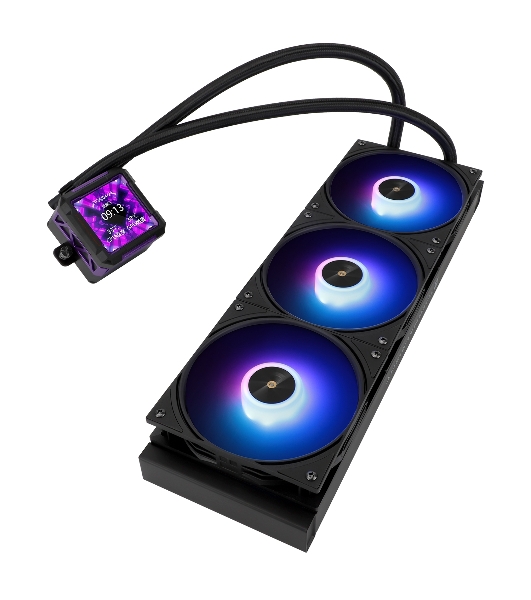 Водяное охлаждение для процессора Thermalright Frozen Warframe Pro 360 черный ARGb (360мм, черный, ARGb/Fans: 3x120мм, 70.84CFM, 29.8dBA, 2000RPM/Pump height 60мм, 23dBA, 3000RPM, Rad thickness 27mm/S: 1200, 1700, 1851, 2011, 2066, 115X, AM4, AM5)