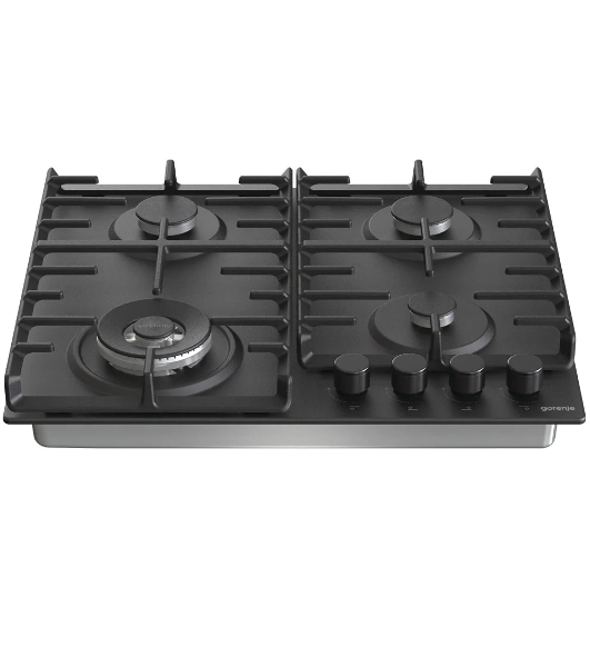 Газовая варочная панель Gorenje GW642SYB, 4 конфорки, эмалированная сталь, черный