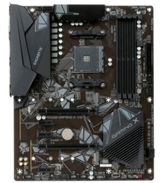 Материнская плата Gigabyte B550 GAMING X V2, AM4, AMD B550, 4xDDR4, 4xSATA, 2xM.2, 1xPCI-E 4.0 x16, 1xPCI-E 3.0 x2, 1xHDMI, 1xDVI-D, 1x 1Gb LAN, 1xUSB 3.2 Gen 2, 3xUSB 3.2 Gen 1, 2xUSB 2.0, 3x3.5 мм, 7.1, Standard-ATX