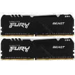 Оперативная память Kingston Fury Beast, DDR4, 64GB (4x16GB), 3200MHz, CL16, DIMM, радиатор, черный, фото9