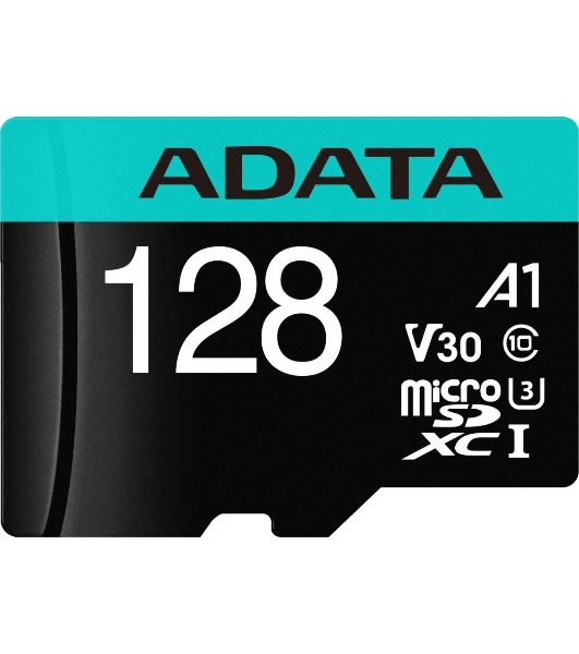 Флеш карта MICRO SDXC 128Gb W/AD. AUSDX128GUI3V30SA2-RA1 ADATA