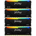 Оперативная память Kingston Fury Beast, DDR4, 32GB (4x8GB), 3600MHz, CL17, DIMM, с радиаторами, RGB, черный, фото6