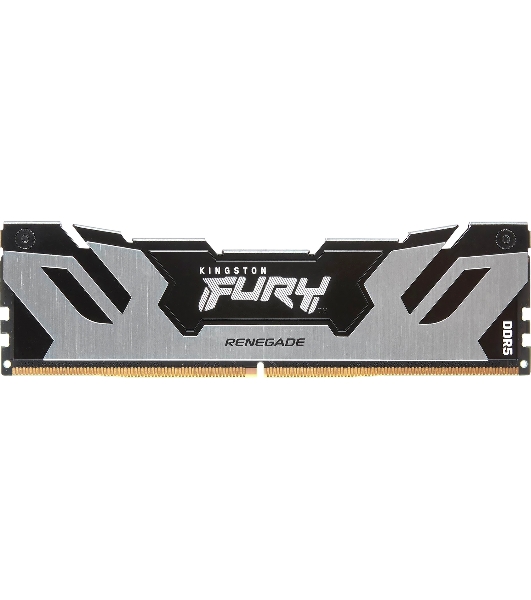 Оперативная память Kingston Fury Renegade, DDR5, 32Gb (1x32GB), 6400MHz, CL32, DIMM, радиатор, серебристый/черный
