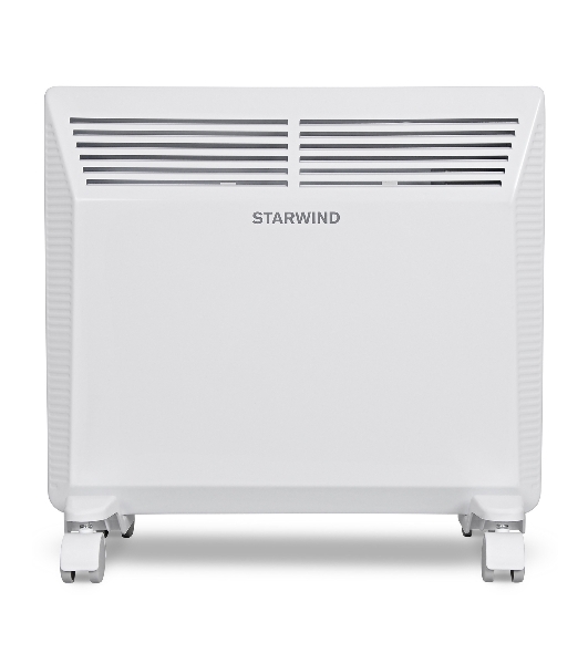 Конвектор электрический Starwind SHV5010, белый, 1000 Вт, 15 м2, термостат, 1 режим мощности