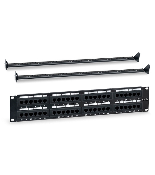 Патч-панель Hyperline WRLine WR-PL-48-C5E-D 19' 2U 48xRJ45 кат.5e