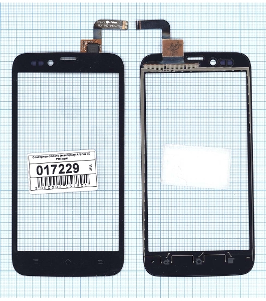 Сенсорное стекло (тачскрин) для Archos 50 Platinum MCF-050-0995-V2, черное