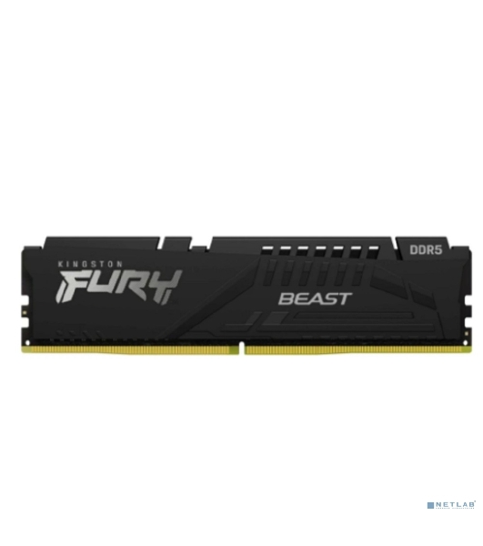Оперативная память Kingston Fury Beast, DDR5, 8GB (1x8GB), 6000MHz, CL36, DIMM, с радиатором, черный