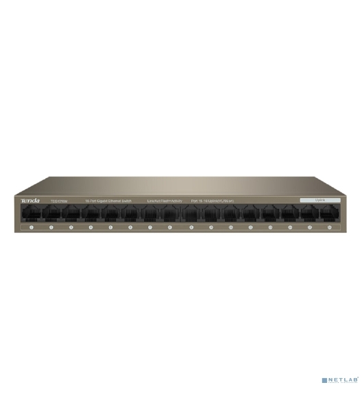 Коммутатор Tenda TEG1016M неуправляемый 16-портовыйGigabit Ethernet