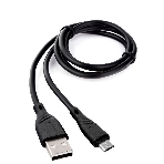 Кабель USB2.0 Cablexpert CCB-mUSB2-AMBMO1-1MB, AM/microB, издание Classic 0.1, 1м, черный, блистер, фото 1
