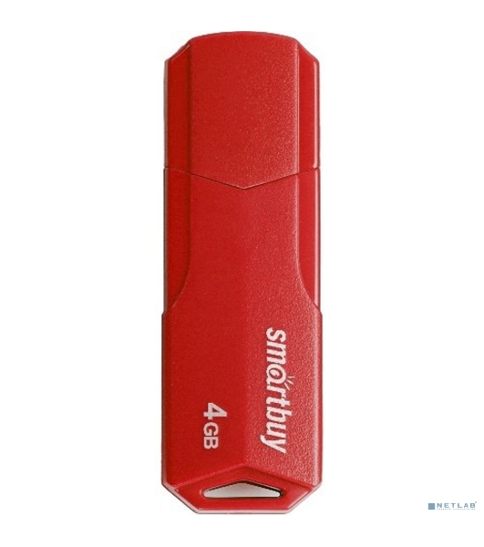 Флешка USB Smartbuy CLUE Red (SB4 GbCLU-R), 4Gb, USB 2.0, R/W 15/5, красный