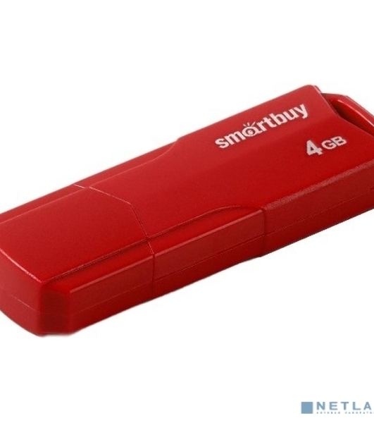 Флешка USB Smartbuy CLUE Red (SB4 GbCLU-R), 4Gb, USB 2.0, R/W 15/5, красный