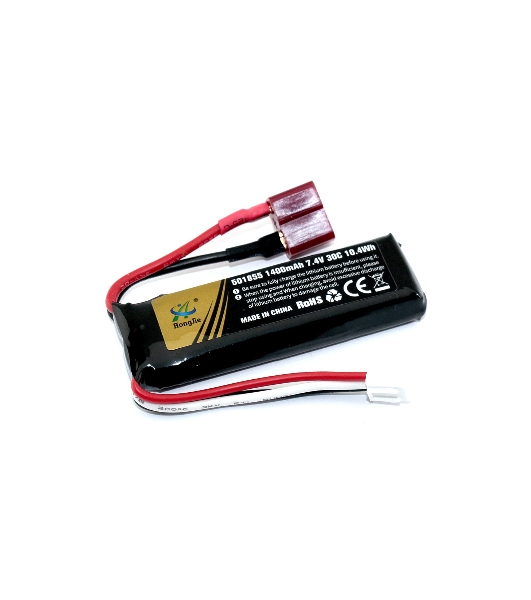 Портативный аккумулятор Li-Pol 7.4v 501855 1400mAh разъем T-plug