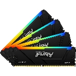 Оперативная память Kingston Fury Beast, DDR4, 32GB (4x8GB), 3600MHz, CL17, DIMM, с радиаторами, RGB, черный, фото3