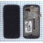 Дисплей для Huawei Ascend P1 LTE черный с рамкой, фото 1