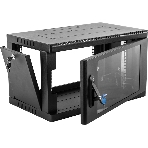 Шкаф коммутационный ЦМО (ШРН-9.350-9005) настенный 9U 600x350 мм пер. дв. стекл 200 кг черный 300 мм 180 град., фото4