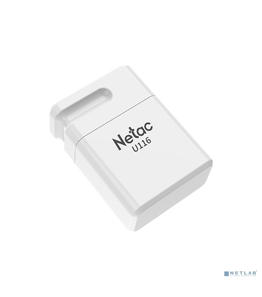 Флешка USB Netac U116 mini (NT03U116N-032G-32WH USB), 32Gb, USB 3.2, R/W 90/30, белый